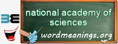 WordMeaning blackboard for national academy of sciences